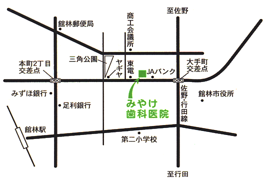 みやけ歯科医院付近地図